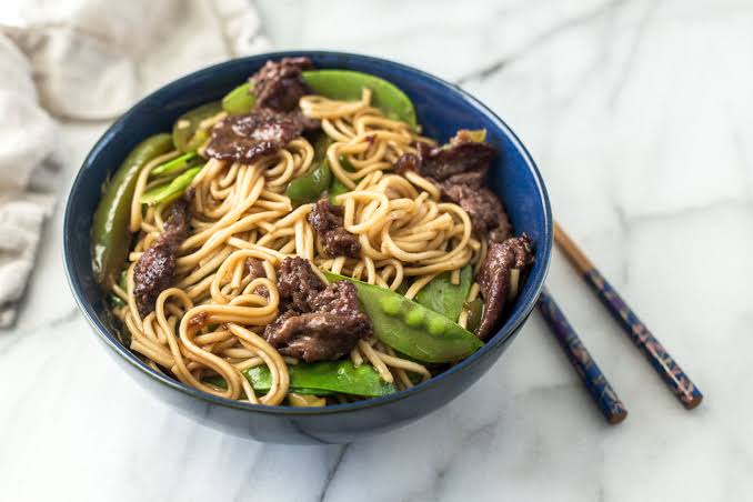 Beef and Noodles In A Bowl