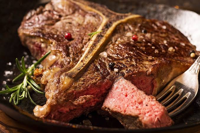 T-bone Steak in Fancy Garnish