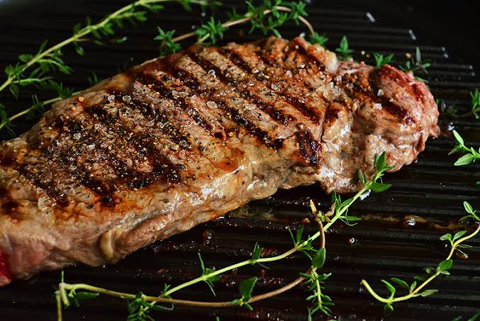 Grilled New York Strip Steak with Fresh Herbs