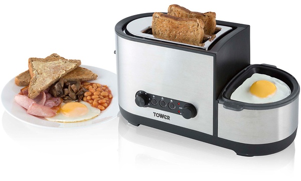 Tower Toaster with Egg Cooker 