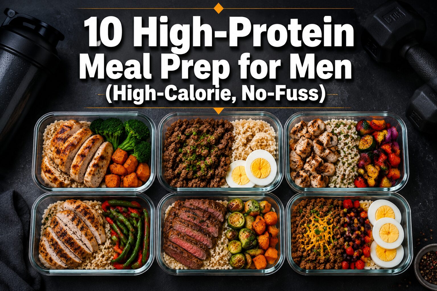 10 High-Protein Meal Prep for Men (High-Calorie, No-Fuss)