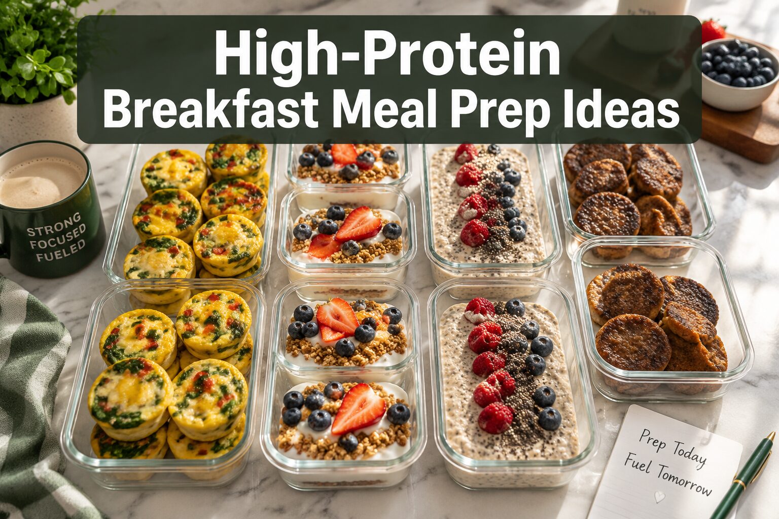 15 High-Protein Breakfast Meal Prep Ideas (Make Ahead in 30 Minutes)