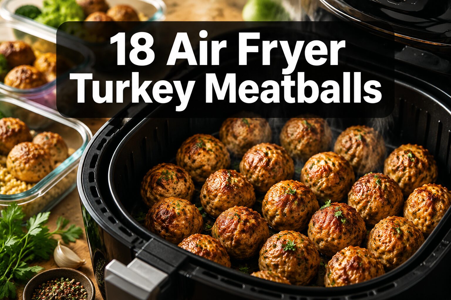 18 Air Fryer Turkey Meatballs: High-Protein Meal Prep Recipe