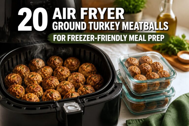 20 Air Fryer Ground Turkey Meatballs for Freezer-Friendly Meal Prep
