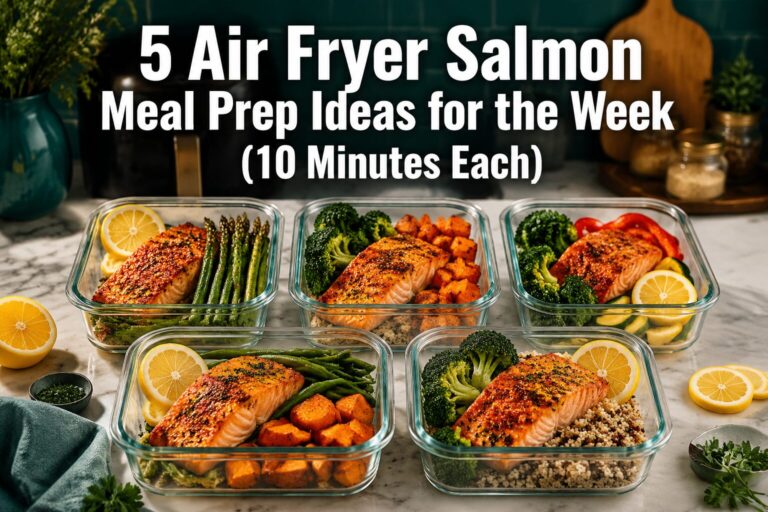 5 Air Fryer Salmon Meal Prep Ideas for the Week (10 Minutes Each)
