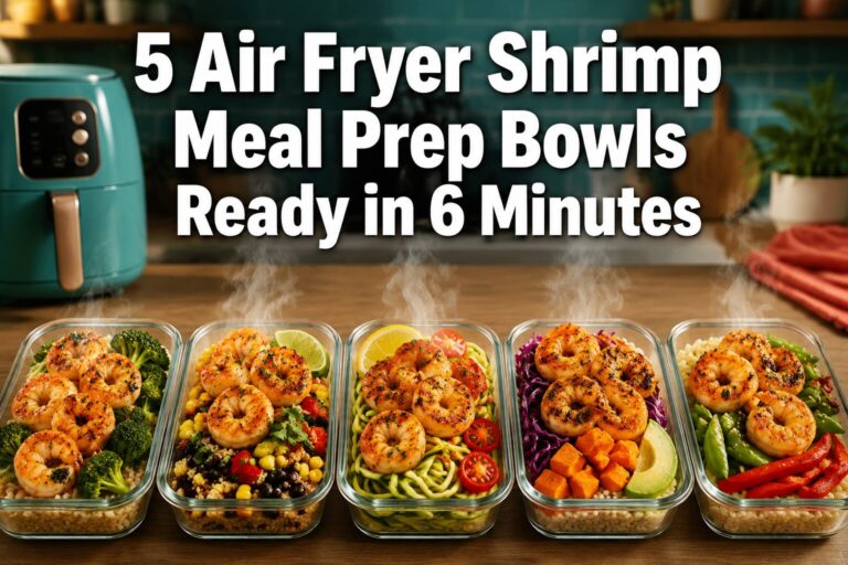 5 Air Fryer Shrimp Meal Prep Bowls Ready in 6 Minutes