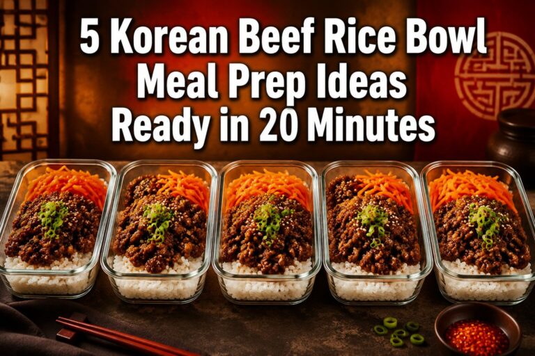 5 Korean Beef Rice Bowl Meal Prep Ideas Ready in 20 Minutes