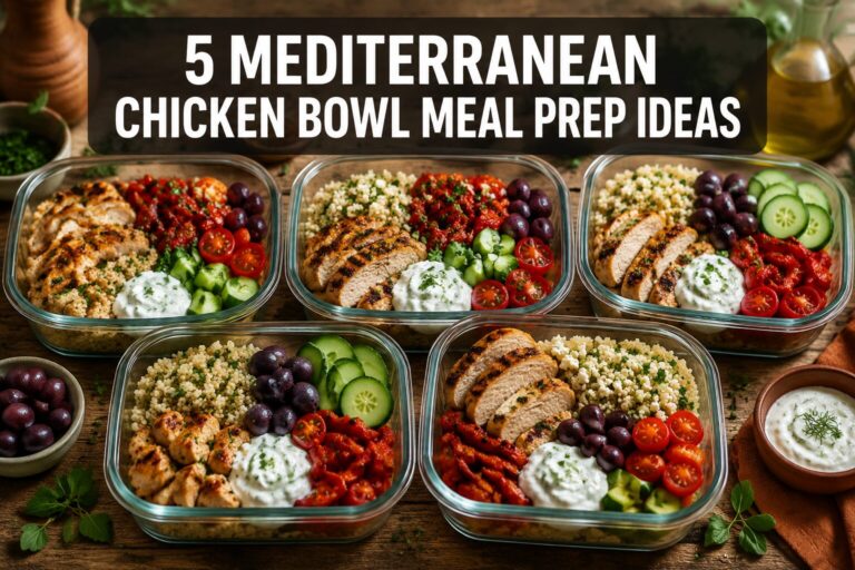 5 Mediterranean Chicken Bowl Meal Prep Ideas for the Week