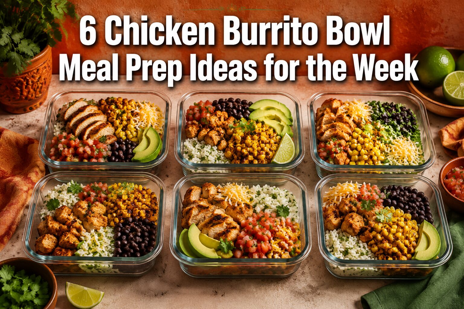 6 Chicken Burrito Bowl Meal Prep Ideas for the Week
