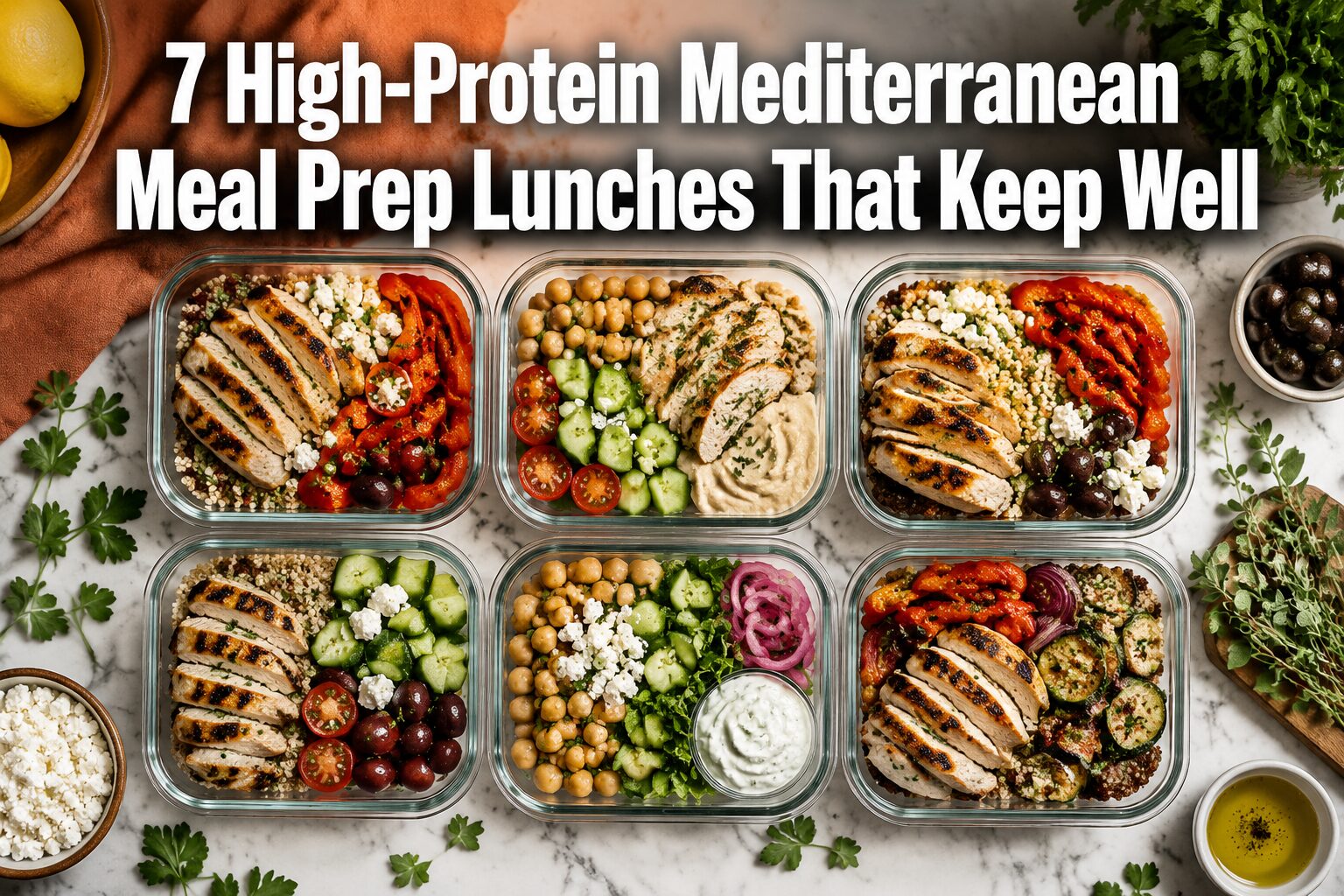7 High-Protein Mediterranean Meal Prep Lunches That Keep Well