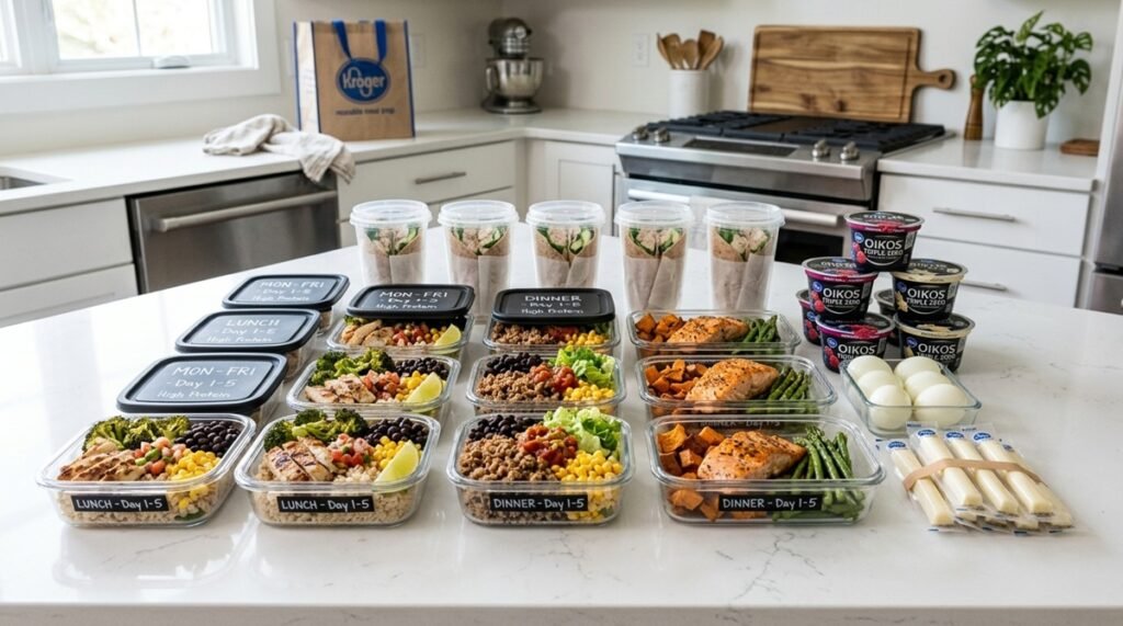 High protein meal prep spread 202605062314